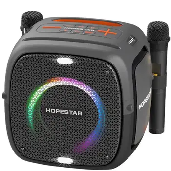 Hopestar-partyone Bluetooth-динамик на открытом воздухе мощностью 80 Вт с беспроводным микрофоном и сабвуфером caixa de som