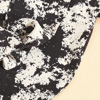 K1ME Женский Многослойный Фальшивый Воротник с нерегулярным чернильным Рисунком, рубашка с бантиком Dickey