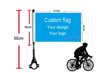 KAFNIK, индивидуальная печать 2шт 14 *21 см, велосипедные флажки с полноцветной печатью, ваш дизайн, любой логотип, бесплатная доставка