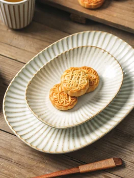 KINGLANG Рыбное блюдо ручной работы Японское Ретро Блюдо Торт Змеиное Блюдо Керамическая посуда