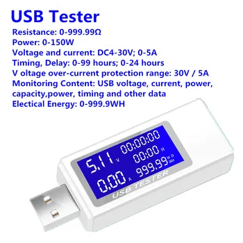 KWS-1705A Мини USB тестер Цифровой детектор тока напряжения Мобильное Зарядное устройство USB Тестер Метр ЖК-Цифровой