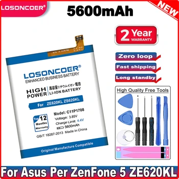 LOSONCOER C11P1708 Аккумулятор Емкостью 5600 мАч Для ASUS Zenfone 5 5Z ZE620KL X00QD ZS620KL Z01RD Аккумулятор
