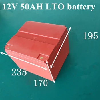 LTO 12V 50AH Литий-Титанатный Аккумулятор LTO Cells для Запуска Солнечного Автомобиля RV Супер Быстрая Зарядка Длительный Срок Службы + Зарядное Устройство 10A