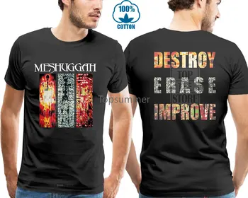 Meshuggah Уничтожить Стереть Улучшить рубашку Xxl Футболка Металлическая группа Футболка Новая