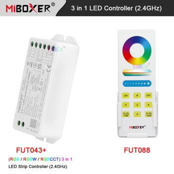 Miboxer RGB RGBW RGBCCT 3 в 1 Контроллер Светодиодной Ленты FUT043 + DC12V 24V Max15A 2.4 G Дистанционное выключение света синхронизации Лампы Ленты Диммер