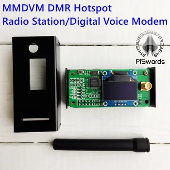 MMDVM DMR P25 jumbo hotspot Радиостанция Цифровой Голосовой модем YSF + raspberry pi + OLED + Антенна + Черный корпус + 32G TF ГОТОВ К QSO