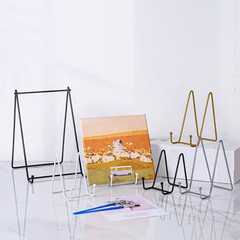 N-Type Titanium Alloy Art Home Decoration Display Board Поддерживает Многоцелевую Пластину, Книжную Полку С Картинками, Настольное Хранилище