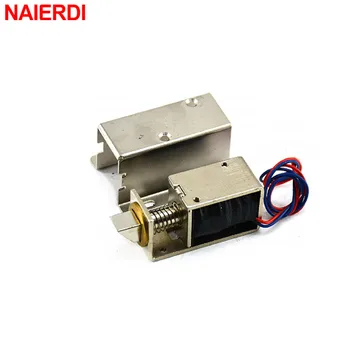 NAIERDI Mini Electric Plug Lock 24V Шкаф с электрическим засовом замком Электронный замок для хранения ящиков Безопасный контроль доступа Маленький замок