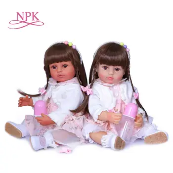 NPK 55 см оригинальная NPK силиконовая кукла bebe для всего тела reborn girl подарок ребенку на день рождения игрушка для ванны гибкая и мягкая на ощупь