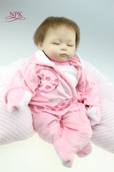 NPK кукла-реборн с мягкой имитацией реального нежного прикосновения 18 дюймов реалистичная возрожденная мягкая силиконовая виниловая кукла для новорожденных