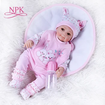 NPK52CM новорожденная милая мордашка реалистичной куклы bebe reborn baby мягкая на ощупь приятная детская рука с укорененными волосами высококачественная коллекционная кукла