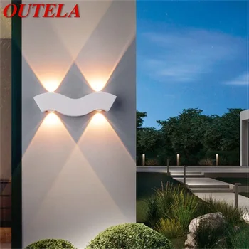 OUTELA Открытый Белый Настенный Светильник LED Современные Водонепроницаемые Бра для Украшения Домашнего Балкона