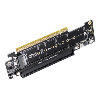 PCIE4.0 Разъемный адаптер расширения PCIE X16-X8 + X4 + X4 Плата расширения Riser Card 2x. 2 Входной порт NVME Поддержка 2280/2260/2242/2230 SSD