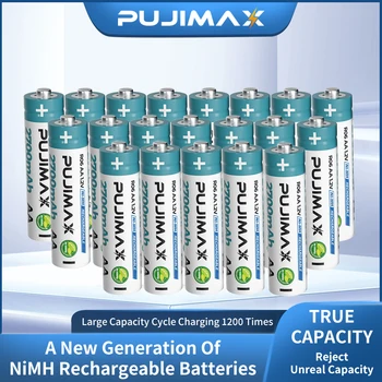 PUJIMAX 20шт AA Ni-MH Аккумуляторная Батарея 1.2 В 2700 мАч Оригинальные Аккумуляторы Большой Емкости Batteria для Микрофона Цифровые Весы