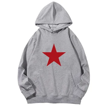 Red Star Унисекс, толстовки с капюшоном в стиле харадзюку с рисунком Весна-осень, толстовка с капюшоном, уличная мужская спортивная одежда