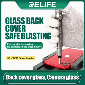 RELIFE RL-066B Blasting Pen Break Crack Разрушающая Ручка Задняя Крышка Камеры Стеклянный Объектив Для iPhone 8-14pro max Ремонтный Инструмент Для Дробеструйной Обработки
