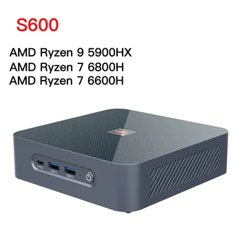 S600 AMD Ryzen 9 5900HX Ryzen 7 6800H МИНИ-ПК Windows 11 NVMe SSD Игровой 2.5G LAN WIFI6 BT5.2 Настольный мини-ПК для геймеров