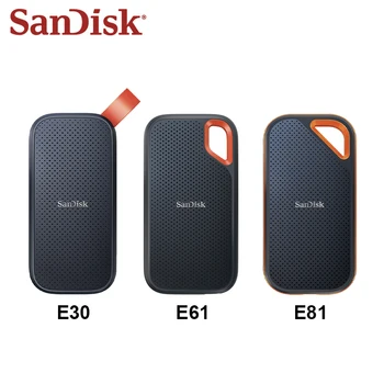 SanDisk 1 ТБ PSSD 4 ТБ E81 E61 500 ГБ E30 2 ТБ Портативное Устройство Жесткий Диск Мобильные SSD Устройства Хранения Данных 100% Оригинальный Твердотельный накопитель