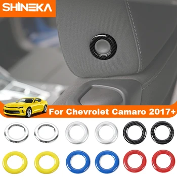 SHINEKA ABS Регулировка Подголовника Из Углеродного Волокна Декоративная Накладка Наклейки Для Chevrolet Camaro 2017-2023 Молдинги Интерьера