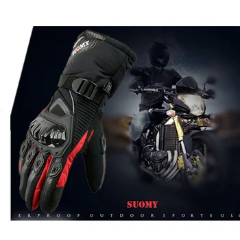 SUOMY 100% Водонепроницаемые ветрозащитные мотоциклетные перчатки с подогревом, хлопчатобумажная подкладка, перчатки для езды на мотоцикле, зимние теплые мотоциклетные перчатки