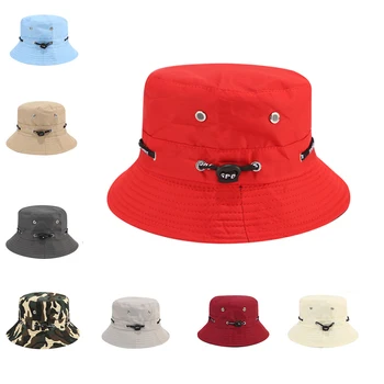 VACIGODEN Однотонная Летняя солнцезащитная панама Унисекс, повседневная модная шляпа рыбака, уличная складная шляпа для путешествий, хип-хоп кепка
