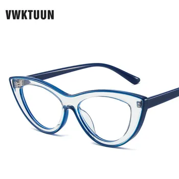 VWKTUUN Кошачий глаз, синие светозащитные очки для женщин, очки в оправе TR90, очки с защитой от синего света, Трехцветные Смешанные