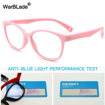 WarBLade Новые Квадратные Детские Очки с синим светом Для мальчиков и девочек Компьютерная Оптическая Оправа Светоотражающие Блокирующие Очки UV400