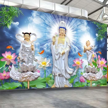 wellyu Daci пессимизм Бодхисаттвы Будды свет в соответствии с фантазией стена гостиной на заказ большая фреска обои фреска