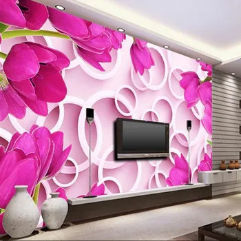 wellyu Пользовательские крупномасштабные фрески lily 3D ТВ фон украшение стен роспись обоев papel de parede para quarto
