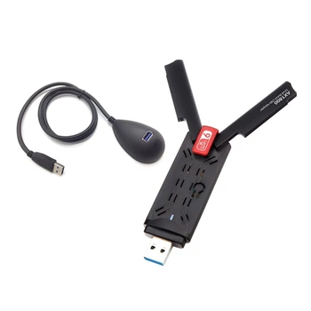 WiFi 6 USB-адаптер AX1800 2,4 Г/5 ГГц AX1800H Беспроводная карта USB3.0 WIFI6 Адаптер RTL8832AU Высокая скорость 1800 М