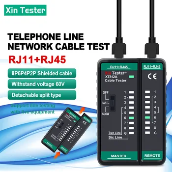 Xin Tester Wire Tracker Измеритель Тестирования Телефонной линии XT812A Тестер Сетевого Кабеля Поиск Телефонной и Сетевой Линии RJ11 Тестер RJ45
