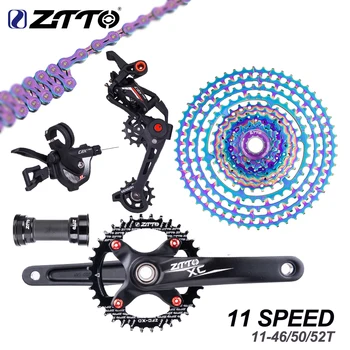 ZTTO горный велосипед 11 скоростей групповой набор 11s 11-52T 11S 46T 50T кассета rainbow ultralight k7 11v 52T HG 11s цепь переключения передач