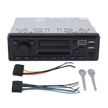 Автомагнитола 1 Din Bluetooth-радио, автомобильный AUX-IN MP3-плеер, FM-USB, Автостерео, стерео, цифровое аудио FM с держателем для телефона