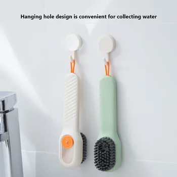 Автоматическая щетка для жидкого мытья обуви с мягкой щетиной и длинной ручкой, Многофункциональная бытовая щетка для чистки обуви для кухни ванной комнаты
