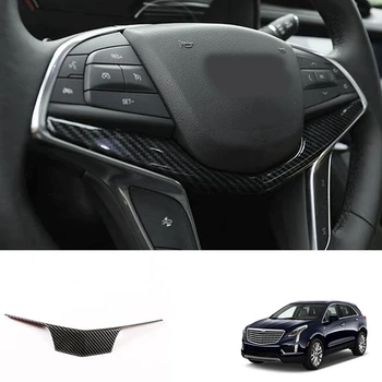 Автомобильная декоративная рамка для крышки панели рулевого колеса из углеродного волокна, автомобильный стайлинг для Cadillac XT5 2017-2023
