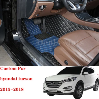 Автомобильные коврики для Hyundai Tucson 2015 2016 2017 2018 Водонепроницаемые Детали интерьера на заказ Ковры Автомобильные накладки для ног Аксессуары