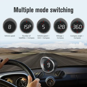 Автомобильный Электронный HUD G5 GPS Навигационный локатор Smart Speedometer HD Smart Head Up Display Сигнализация превышения скорости для всех автомобилей