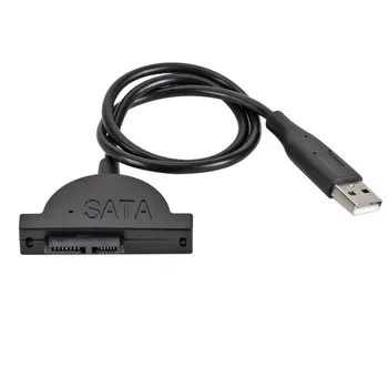Адаптер USB 2.0 для Mini Sata II 7 + 6 13Pin для ноутбука CD/DVD ROM Кабель-конвертер Slimline Drive Винты Устойчивый стиль 1ШТ