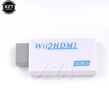 Адаптер-конвертер, совместимый с Wii HDMI, разъем 3,5 мм Аудио-видео Full HD 720P 1080P для HDTV, адаптер для отображения монитора ПК с высокой четкостью изображения