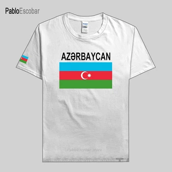 Азербайджан Азербайджанские мужские футболки, майки, футболка национальной команды, футболка из 100% хлопка, одежда, футболки, спортивные флаги страны AZE