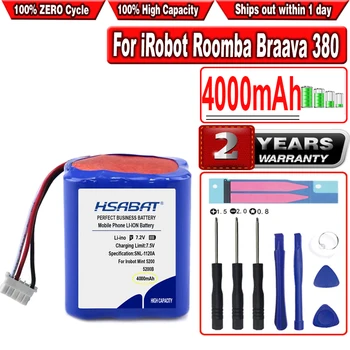 Аккумулятор HSABAT 4000 мАч для iRobot Roomba Braava 380 и 380T / Mint 5200 / Mint 5200c