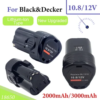 Аккумулятор для электроинструмента Black &Decker 10.8V 12V 2000mAh/3000mAh Batterij Ion, BL1110, BL1310, BL1510, LB12, LBX12, LBXR12, BDCDMT112