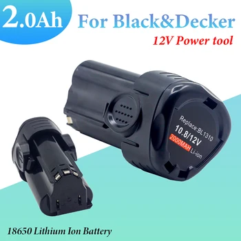 Аккумулятор для электроинструмента Black & Decker 10.8 12V 2000mAh Batterij Ion, BL1110, BL1310, BL1510, LB12, LBX12, LBXR12, BDCDMT112
