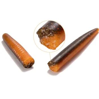 Американский бессвинцовый жирный червь NAKO с высокой гравитацией, дорожный полосатый червь, мягкая приманка, мягкая и высокосолевая, 5 дюймов