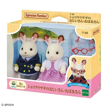 Аутентичные японские семейные игрушки Sambel, куклы, куклы животных, мини-украшения, бабушка и дедушка с кроликом.