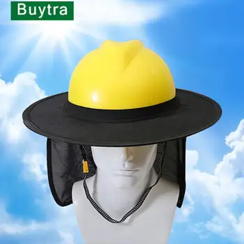 Безопасная конструкция, Светоотражающая каска, шейный щиток, шлем, солнцезащитный козырек, комплект со светоотражающей полосой, Летняя защита от солнца для предотвращения солнечных ожогов