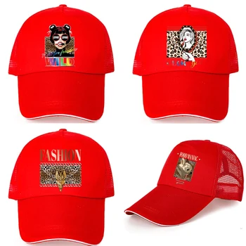 Бейсболка с леопардовой сеткой Унисекс Повседневная кепка для гольфа Регулируемые бейсболки Snapback для женщин, мужчин, Кепка дальнобойщика в стиле хип-хоп, Уличная шляпа для папы