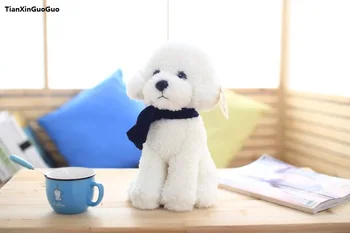 белая плюшевая игрушка ted dog около 33 см, сидящая на корточках собака, детская игрушка, подарок на день рождения s0961