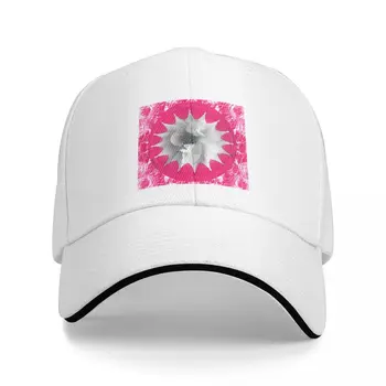 Белая роза с ярко-розовой кружевной отделкой от Iritof Бейсболка Пляжная Новинка в шляпе Мужская женская