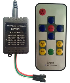 Беспроводной радиочастотный светодиодный пиксельный контроллер; поддерживает SK6812-WS2811/WS2812B IC. etc